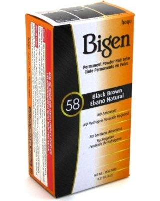 Bigen Permanent Powder Hair Color #58 (Brown Black)